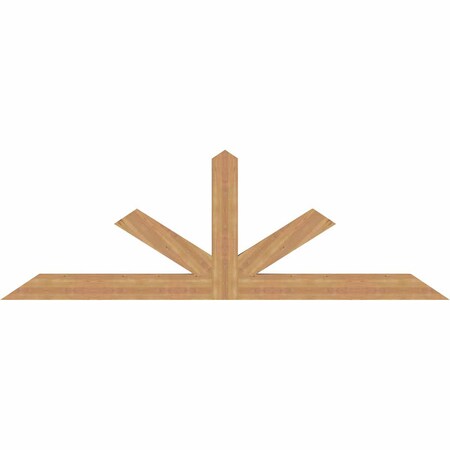 Ekena Millwork Saratoga Smooth Timber Gable Bracket, Western Red Cedar, 96"W x 32"H x 3 1/2"D x 5 1/2"F, 8/12 Pitch GBW096X32X0406SAR00SWR
